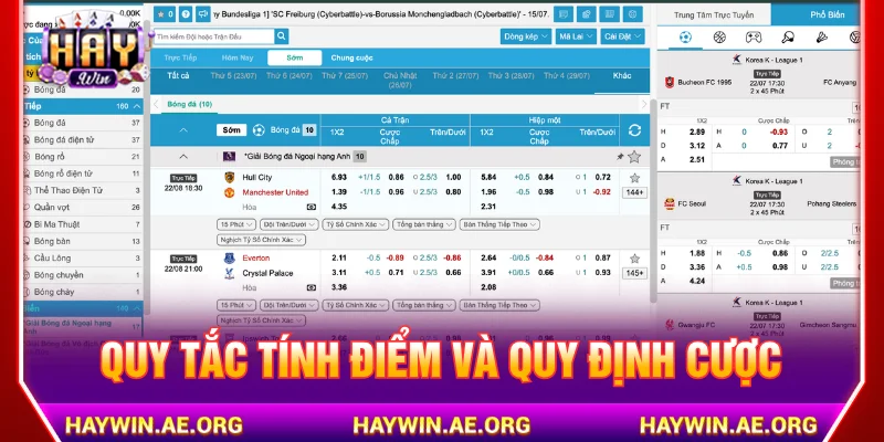 Cách tính điểm kèo thẻ phạt HAYWIN