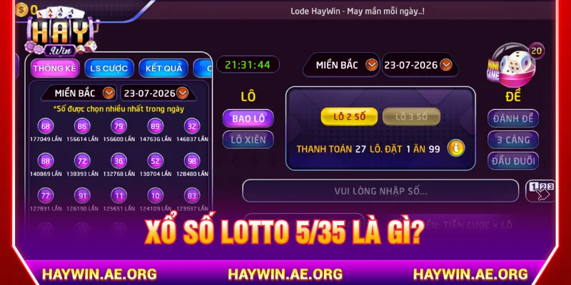 Khái niệm xổ số Lotto 5/35 cho người mới
