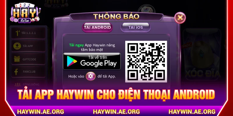 Tải app HAYWIN dành cho điện thoại Android 