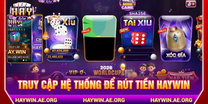 Truy cập cổng game và chuyển tiền về ví tài khoản chính
