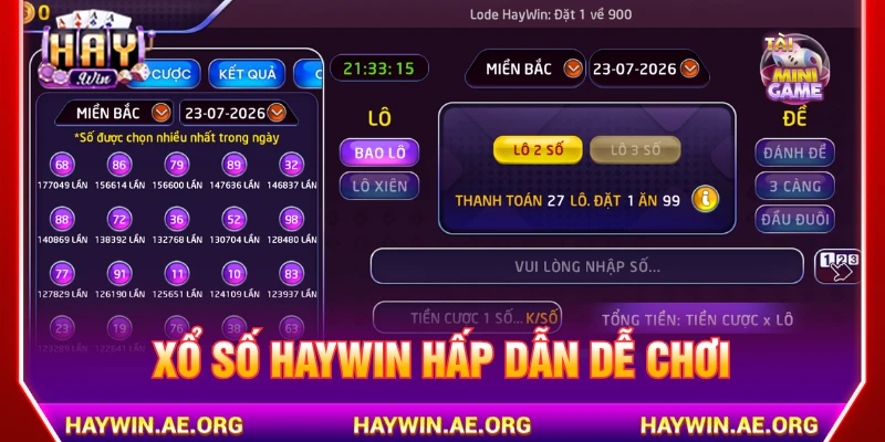 xổ số haywin hấp dẫn dễ chơi nhất